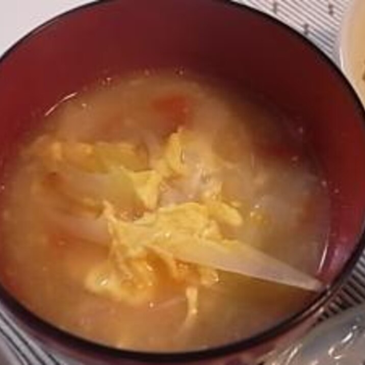 【簡単！】卵とトマトの中華風スープ